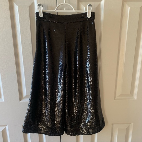 Maje Party Sequin Black Culottes - Picture 3 of 11